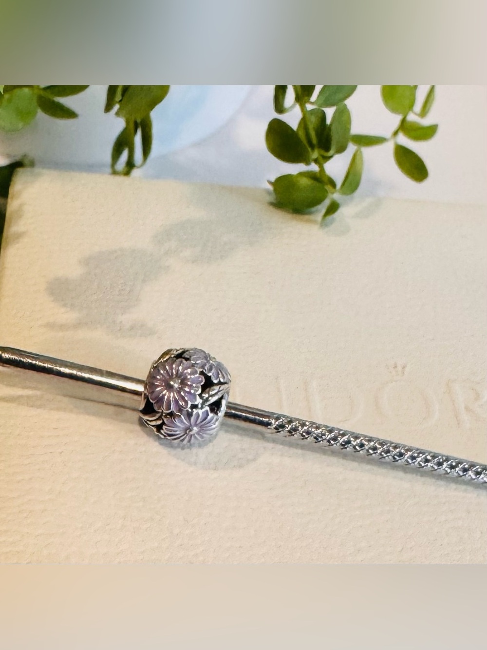 Authentic Pandora Retired Daisy Meadow Lavender Enamel S925 Ale Sterling Charm - Picture 3 of 15